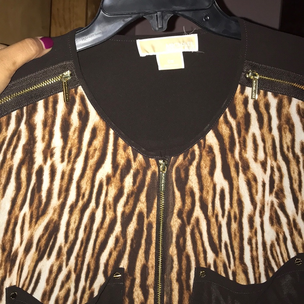 Michael Kors OX zipper blouse